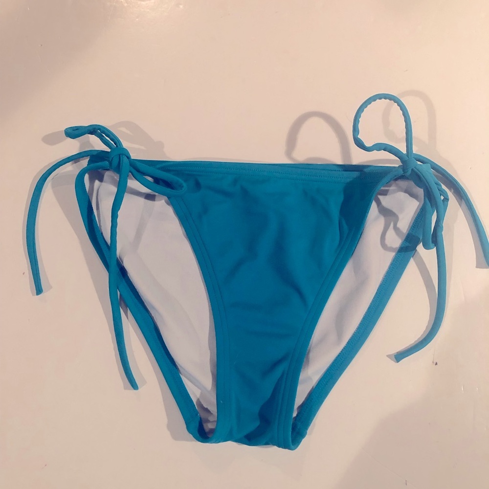 VICTORIA’S SECRET Teal Adjustable Side Tie Bikini BOTTOMS S